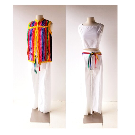 Vintage 60s Pant Suit | Technicolor Dream | Rainbo