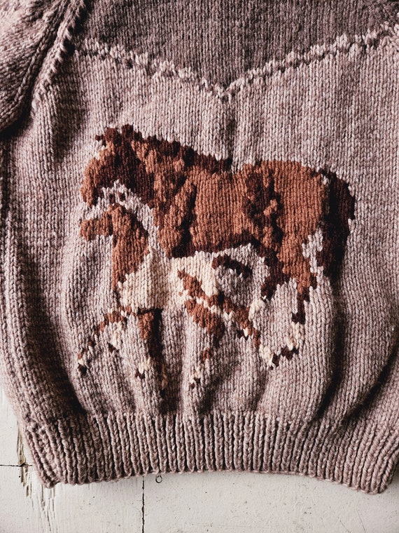 Vintage Horse Sweater | 1950s Cardigan | Cowichan… - image 5