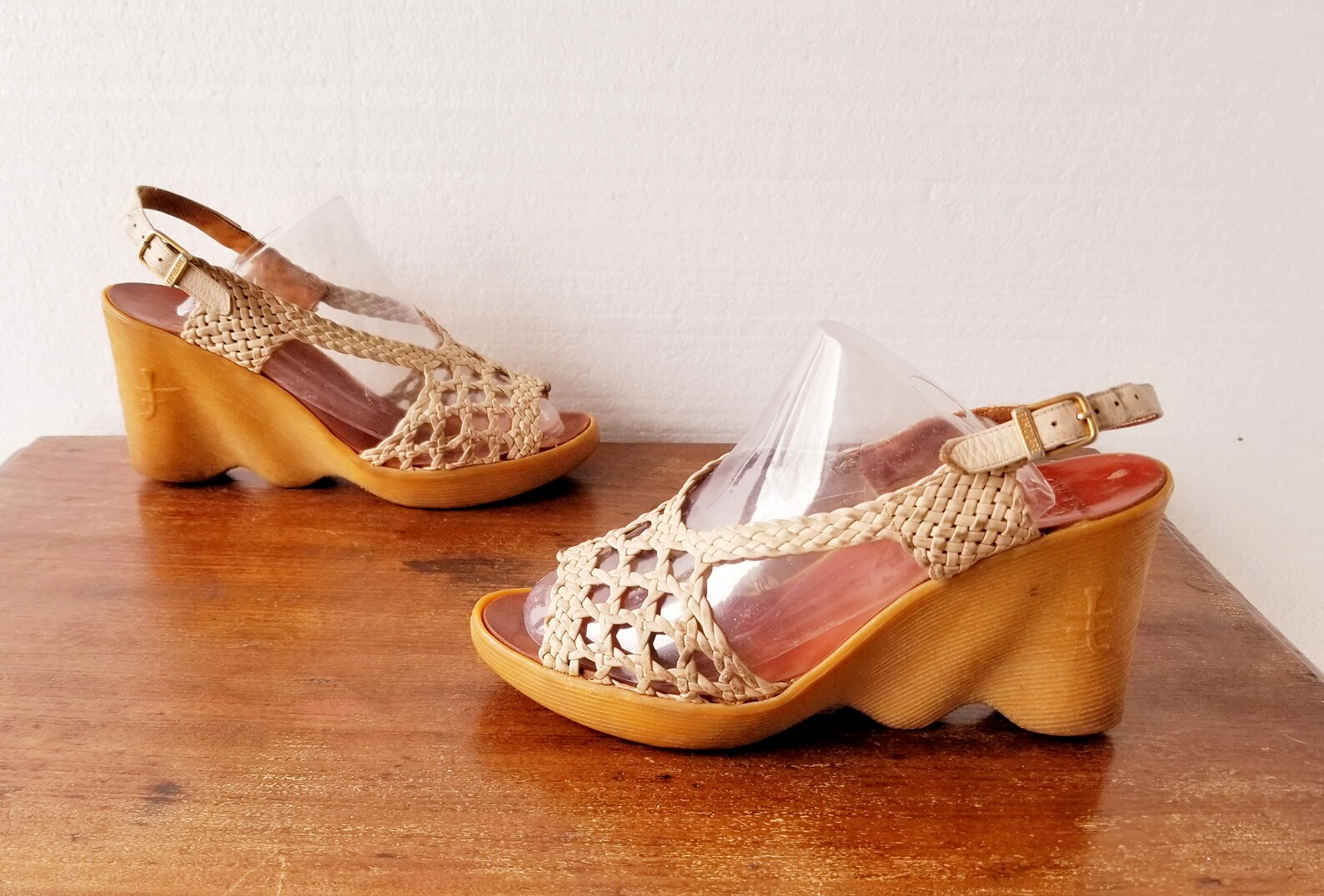 Vintage Famolare Shoes 70s Wedges 1970s Platforms Size Etsy