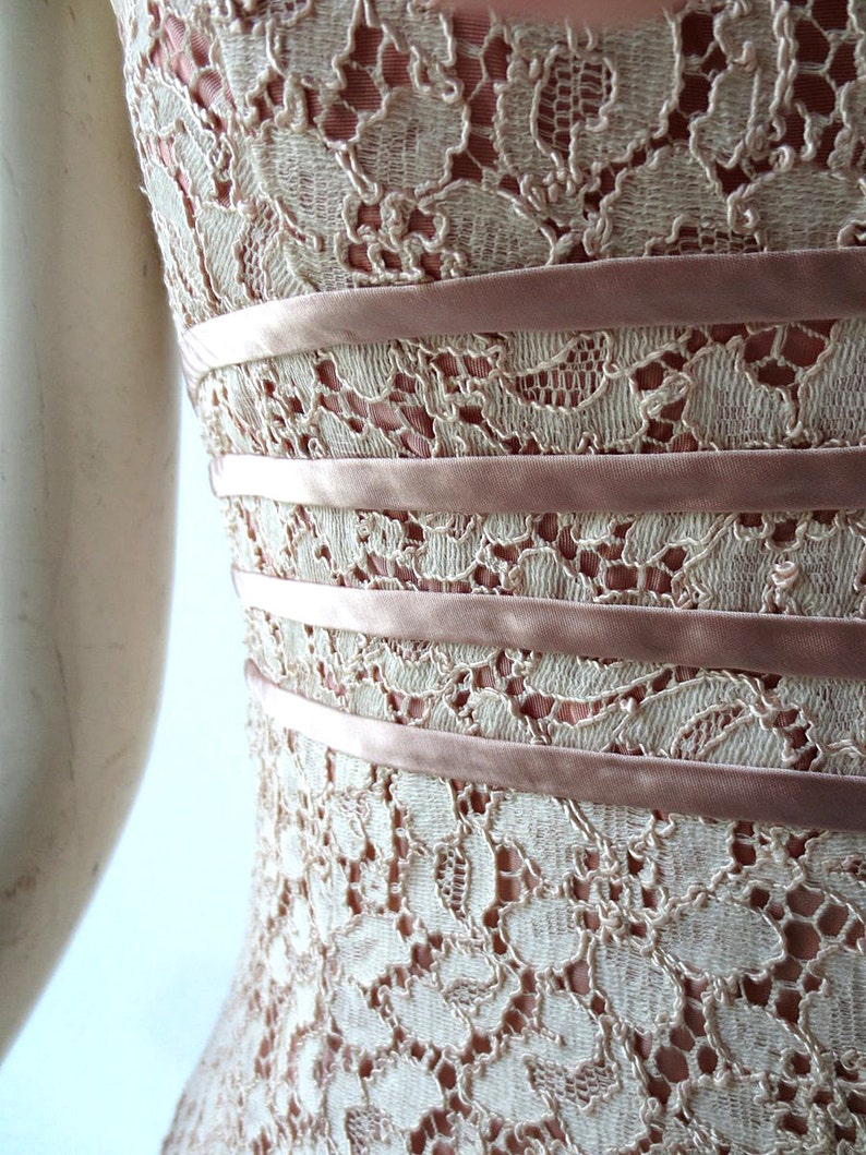 50s Lace Dress  Interlude  1950s Dress  XS image 3