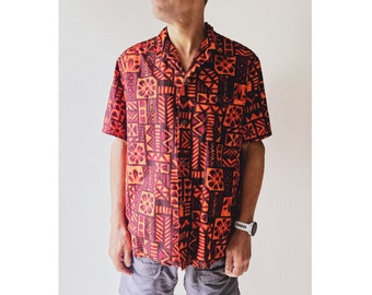 1960s Hawaiian Shirt | Ui-Maikai | 60s Shirt | XL