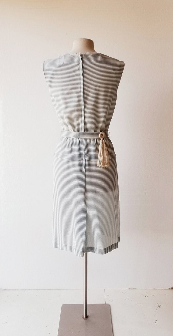 Vintage 50s Dress | Sail Away | Blue Striped Dres… - image 7