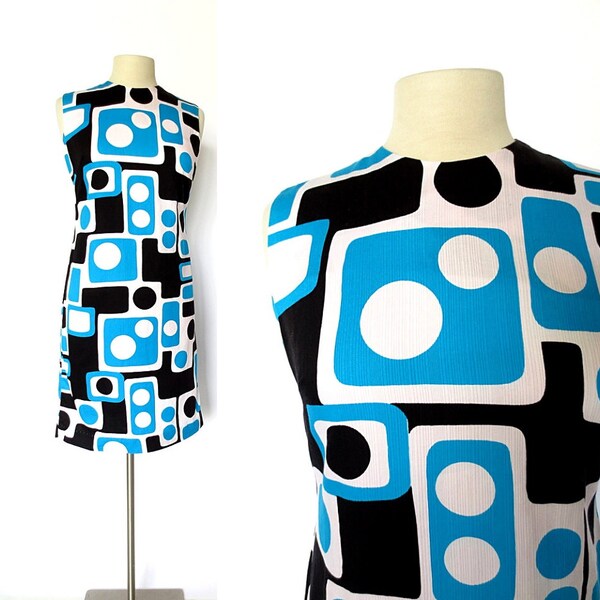 Vintage 1960s Dress / EERO 60s Sheath Dress / XS