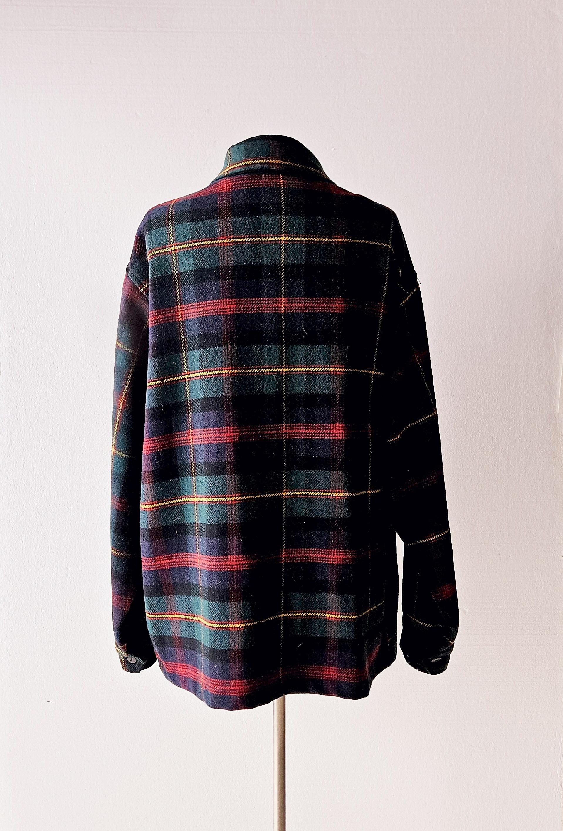 1970s Pendleton Shirt | Plaid Shirt Jacket | Pendleton Jacket | XL
