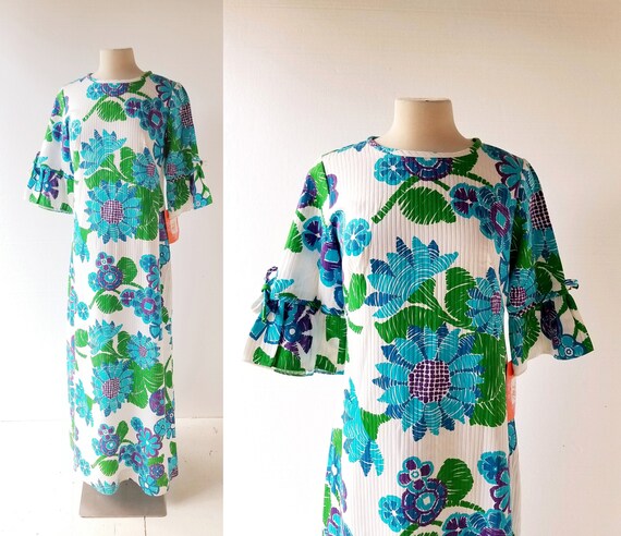 1960s Maxi Dress | Malia Honolulu | Hawaiian Dress