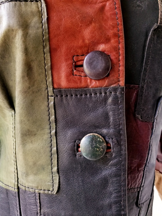 Gandalf Leather Jacket | 70s Leather Jacket | Pat… - image 4