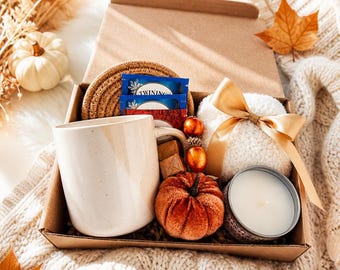 Cozy Fall Gift Box Autumn Harvest Basket for Her