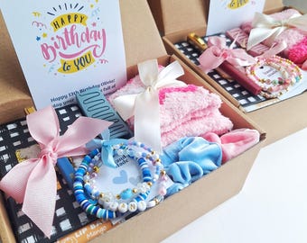 Teen Birthday Gift Box Custom Journal, Bracelet & Stationery