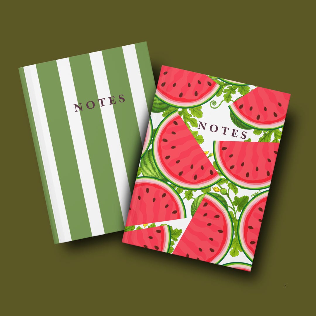 Watermelon Journal Summer Notebook for Girls, Fruit Diary, Notes ...