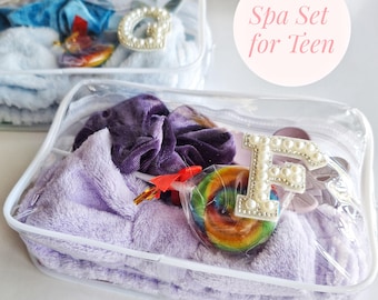 Personalized Clear Cosmetic Pouch Teen Spa Gift Set