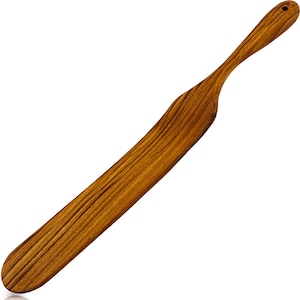 11" Teak Skinny Spurtle | Wooden Spatula for Stirring Sourdough Starter | Wood Cooking Spoon