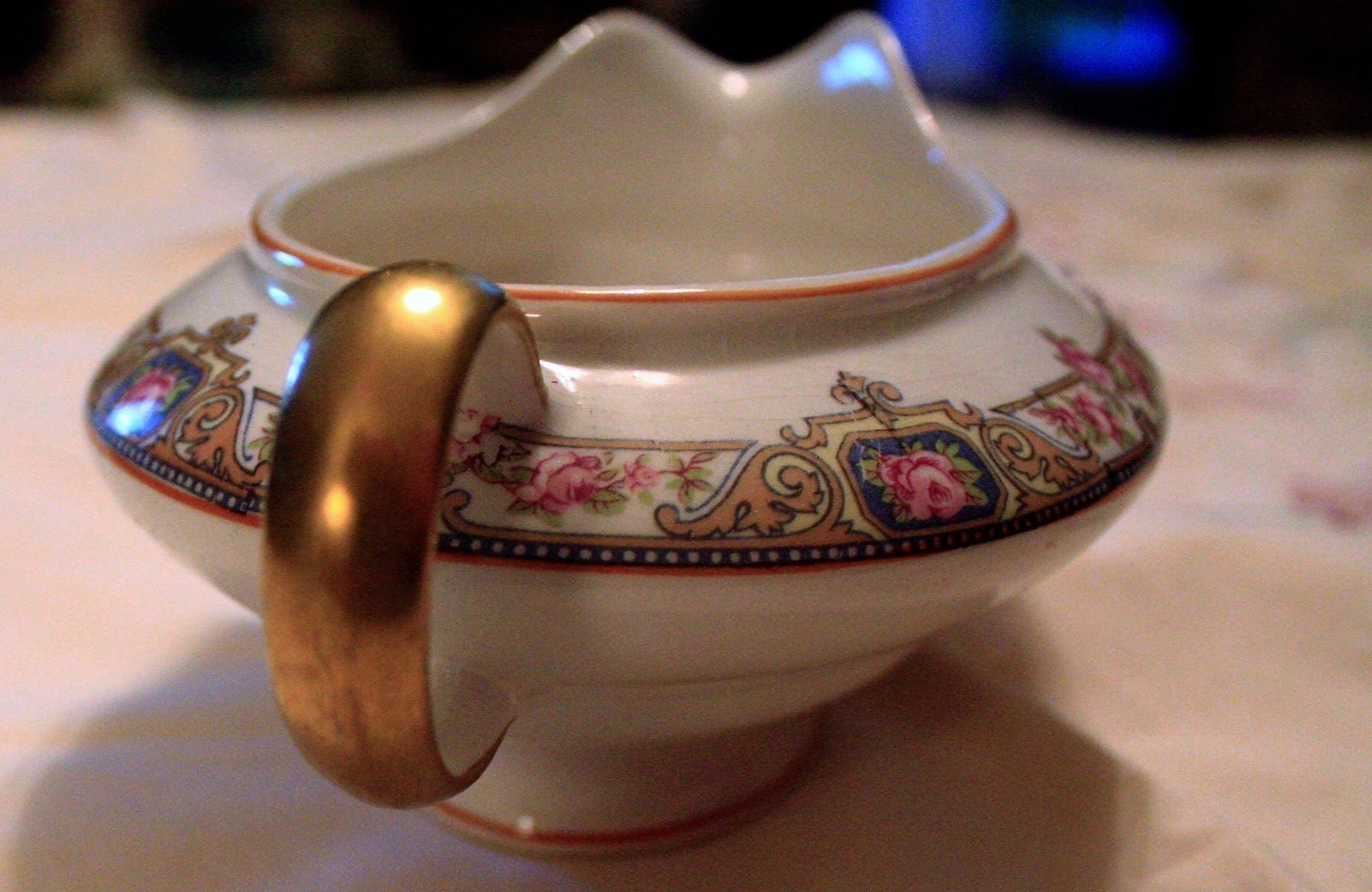Antique K T and K Fine Bone China Gravy Boat Knowles Taylor Etsy