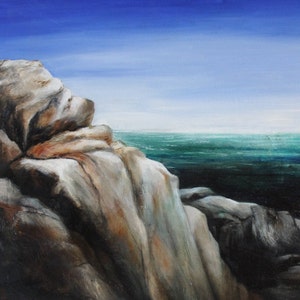 Acadia National Park, Original Oil Painting, Plein Air Painting, Seascape, Maine, Oil on Canvas