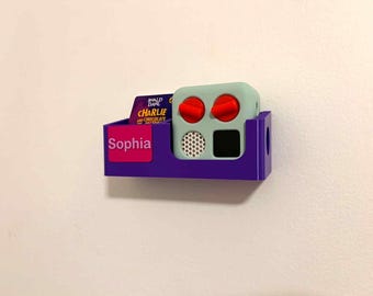 Yoto Mini "Teeni" Wall / Bed Mount with Customisable Nameplate and Card Storage