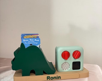 Yoto Mini Dinosaur Dock and Card Storage Box (Headphone Stand Add on Available)