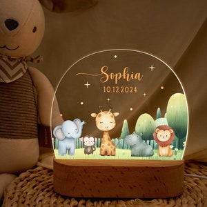 Luminária noturna personalizada para bebê, decoração para quarto de bebê, luminária noturna com nome, abajur, presente de nascimento, presente de batizado, decoração para quarto de bebê