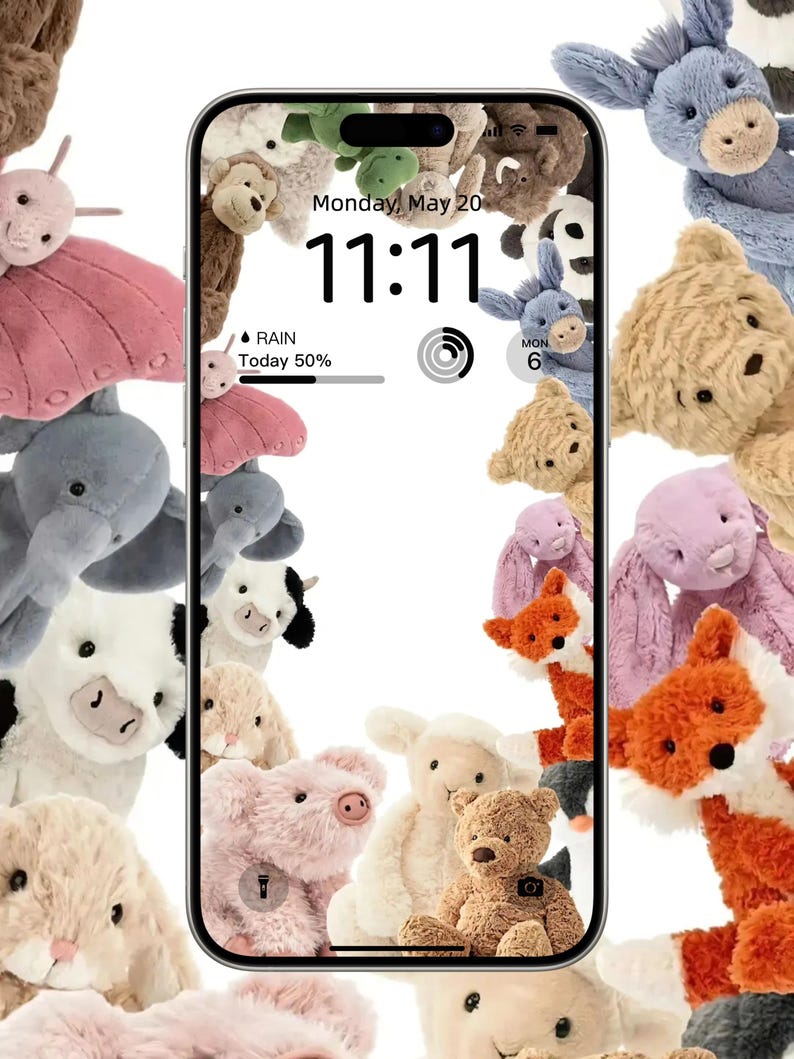 6 Jellycat Smartphone Wallpaper Bundle 4K Ios & Android Wallpaper Home