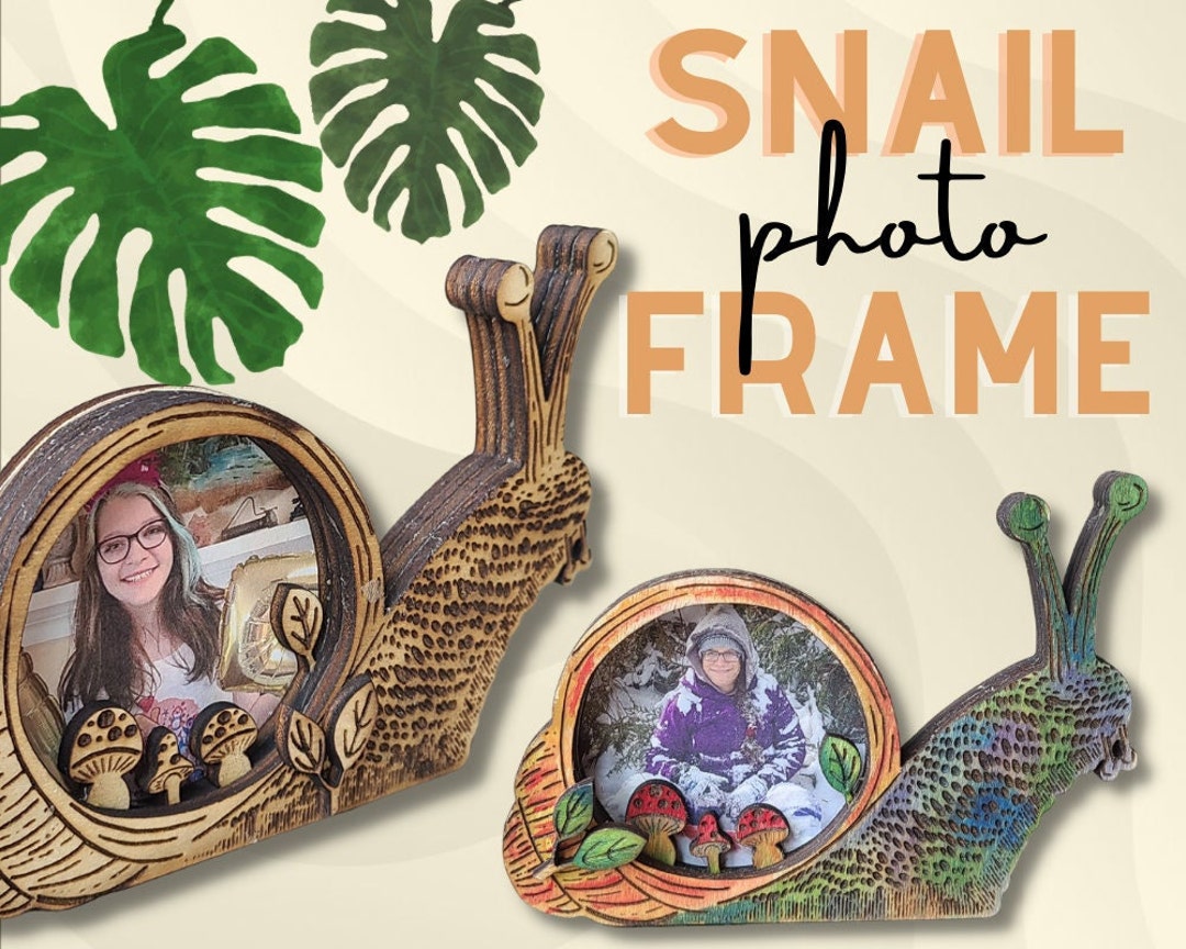 Wooden Snail Photo Frame - Etsy