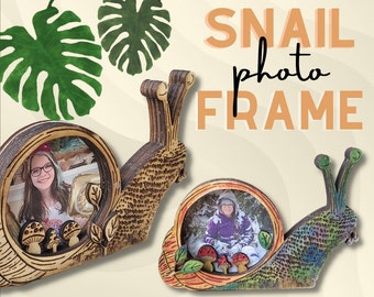 Wooden Snail Photo Frame