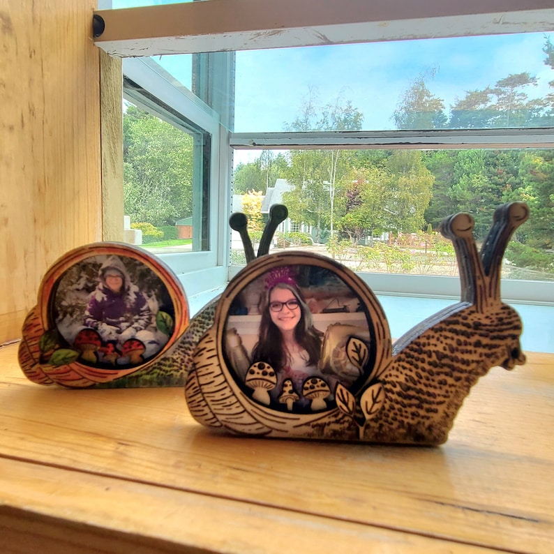 Wooden Snail Photo Frame