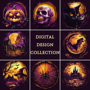 200 Halloween T-Shirt Design Bundle | Printable Graphics for Men & Women | Ready-to-Use for Custom Apparel, DIY Projects, Print on Demand