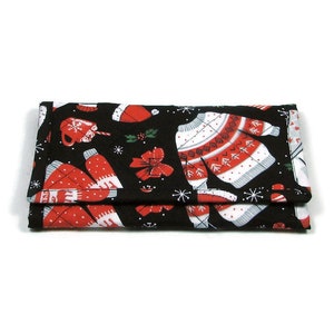 Suéter de Navidad Cartera Acolchada Tela suave Trifold Hecho a mano Cremallera Bolsillo Monedero Regalo para ella