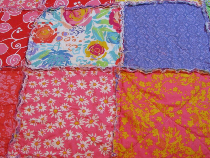 Rag Quilt Full/double Size Rag Quilt Floral Quilt Shabby Chic Etsy