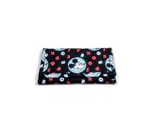 Mickey Mouse Wallet Quilted Fabric Trifold Women's Handmade Wallet ...