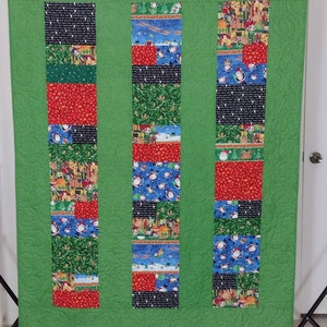 Christmas Quilt Santa Quilt Christmas Decor Christmas Gift Patchwork Handmade Quilts for Sale