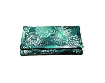 Special order for Judy - Green Sweet Somethings Wallet Quilted Women's Trifold Soft Fabric Wallet Zipper Pocket Handmade