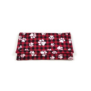 Cartera acolchada con estampado de búfalo a cuadros, para mujer, de tela triple, con bolsillo con cremallera, regalo hecho a mano para ella