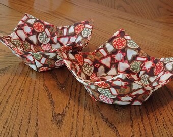 Christmas Cookie Bowl Cozies: Microwave Potholder Set