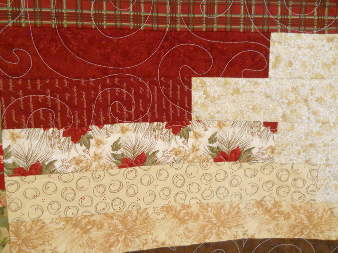 Christmas Quilt Throw Quilt Modern Christmas Decor Blanket Etsy