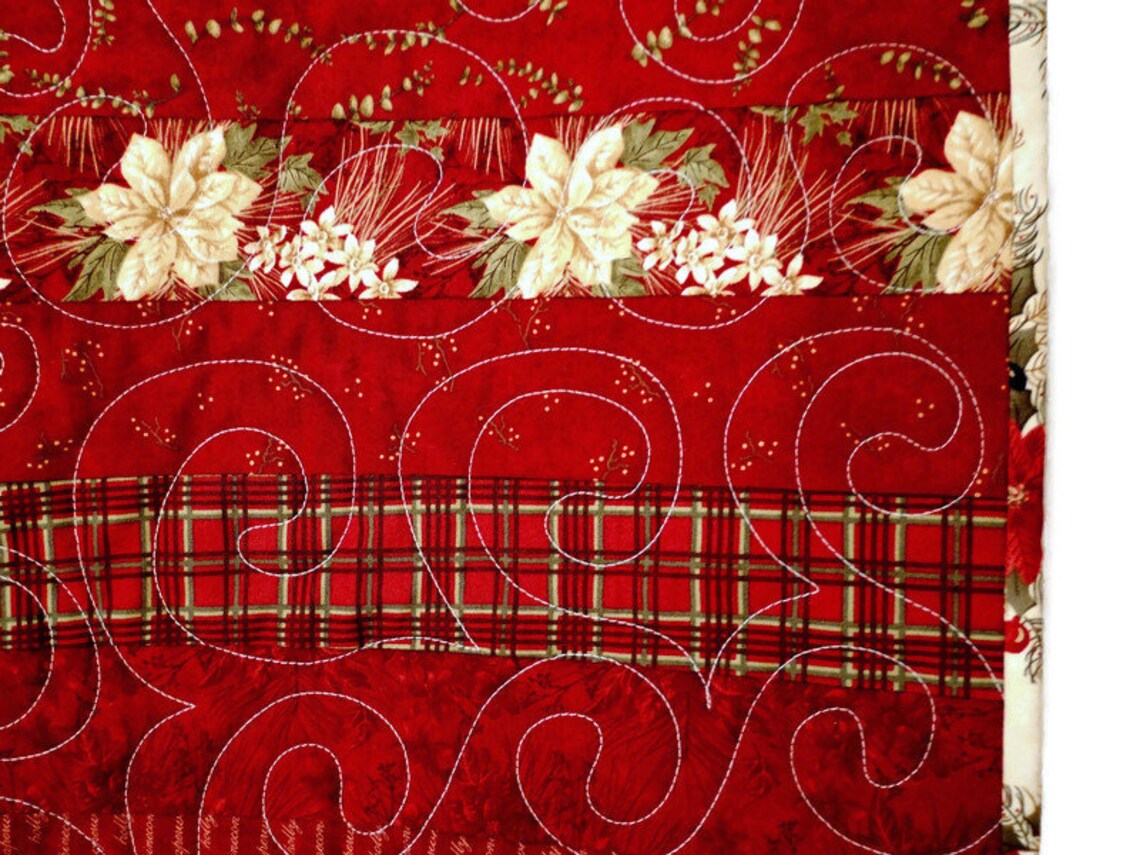 Christmas Quilt Throw Quilt Modern Christmas Decor Blanket Etsy