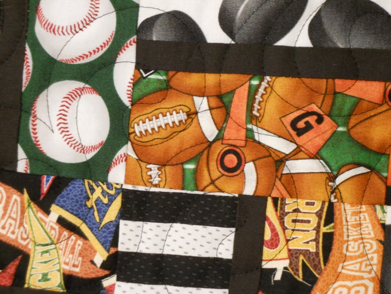 Twin Bed Quilt Sports Fan Quilt Twin Sports Bedding Etsy