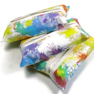 Paint Splatter Purse Size Tissue Holders Pocket Tissue Cases Set of Three Handmade Travel Size Tissue Covers