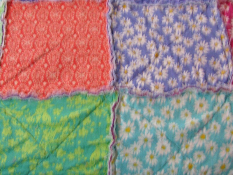 Rag Quilt Full/double Size Rag Quilt Floral Quilt Shabby Chic Etsy