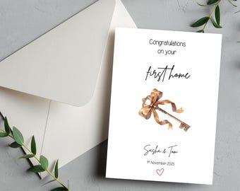 Personalized First Home Card • Gold Key Housewarming Gift
