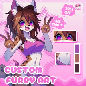 Furry Art Commission | Custom Pfp Headshot Anime Furry Profile Picture | Furry Icon Sketch | Fursona Commission | Anthro Furry
