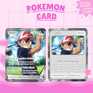 Carte dresseur Pokémon, carte Pokémon personnalisée, cadeau personnalisé pour anniversaire, anniversaire de mariage, cadeau Pokémon, Pokémon animal de compagnie personnalisé, pochette Pokémon TGC