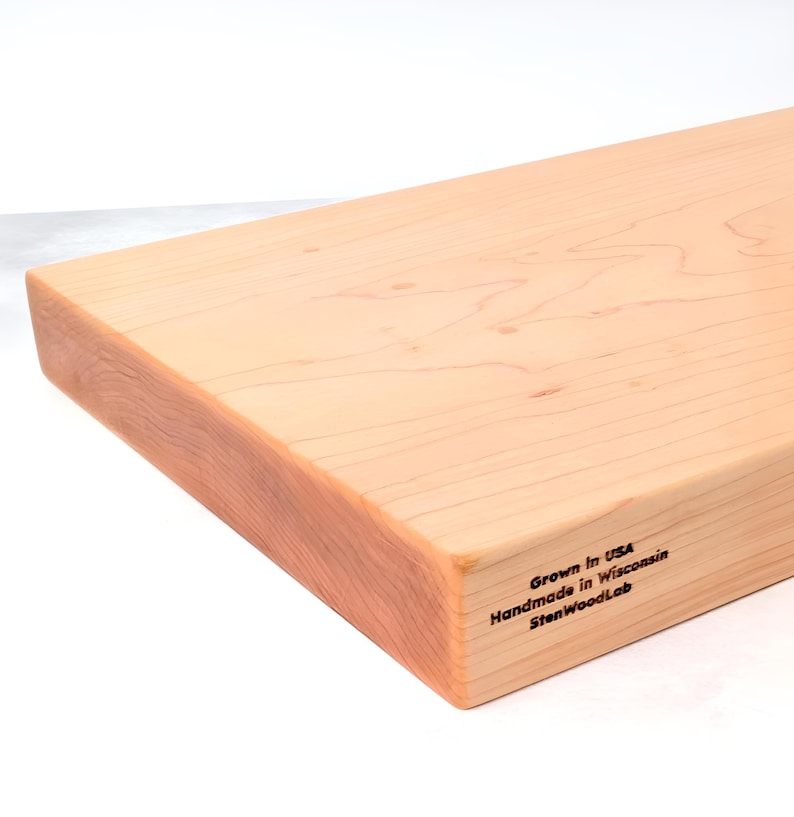 Maple Cutting Board – One Piece Solid Hardwood (No Glue), Thick Handmade Kitchen Board, Made in USA, Available in 4 Sizes afbeelding 11