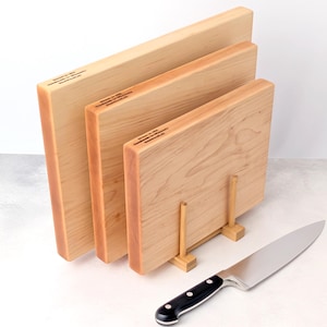 Maple Cutting Board Set of 3, One Piece Solid Hard Maple, No Glue bild 6