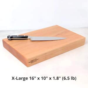 Maple Cutting Board – One Piece Solid Hardwood (No Glue), Thick Handmade Kitchen Board, Made in USA, Available in 4 Sizes afbeelding 9