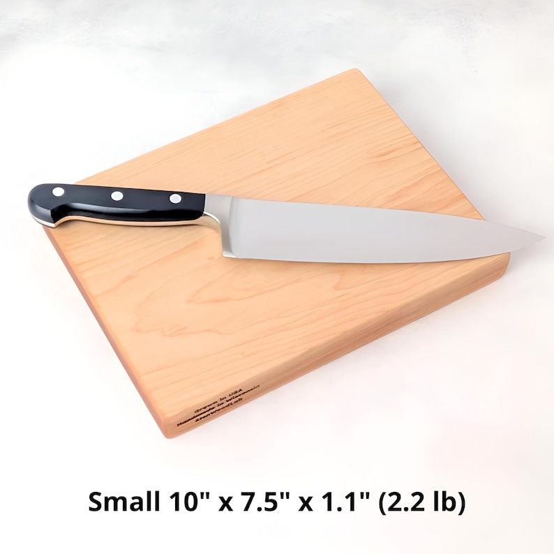 Maple Cutting Board – One Piece Solid Hardwood (No Glue), Thick Handmade Kitchen Board, Made in USA, Available in 4 Sizes afbeelding 3
