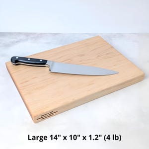 Maple Cutting Board – One Piece Solid Hardwood (No Glue), Thick Handmade Kitchen Board, Made in USA, Available in 4 Sizes afbeelding 7