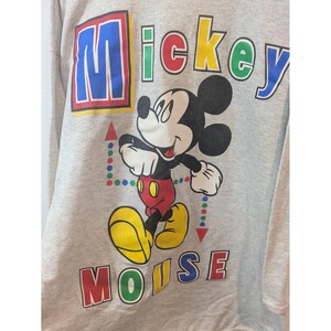 Vintage Mickey Unlimited Sweatshirt Mens Big 1X Gray Mickey Mouse Fleece 90s image 2