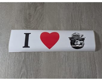ヴィンテージ スモーキーベア I Love Smokey ハート バンパーステッカー デカール 米国森林局 NOS