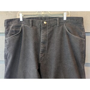 Vintage Wrangler Jeans Herren 42x30 Grau Relaxed Straight Denim Charcoal Wash USA Bild 2