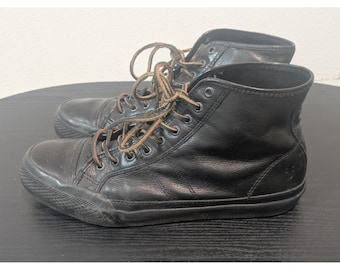 Frye Shoes heren maat 11 zwarte leren hoge sneakers casual 3481257