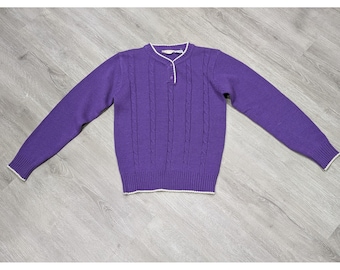 Vintage 80s Striped Sweater: Blue & Red Townsley Pullover (XL) - Etsy